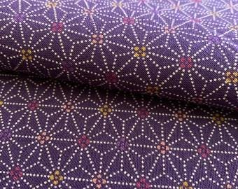 Asanoha (Hemp) Design - Purple Traditional Japanese Fabric