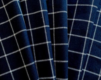 Yarn Dyed Woven Design - Indigo Linen/Cotton