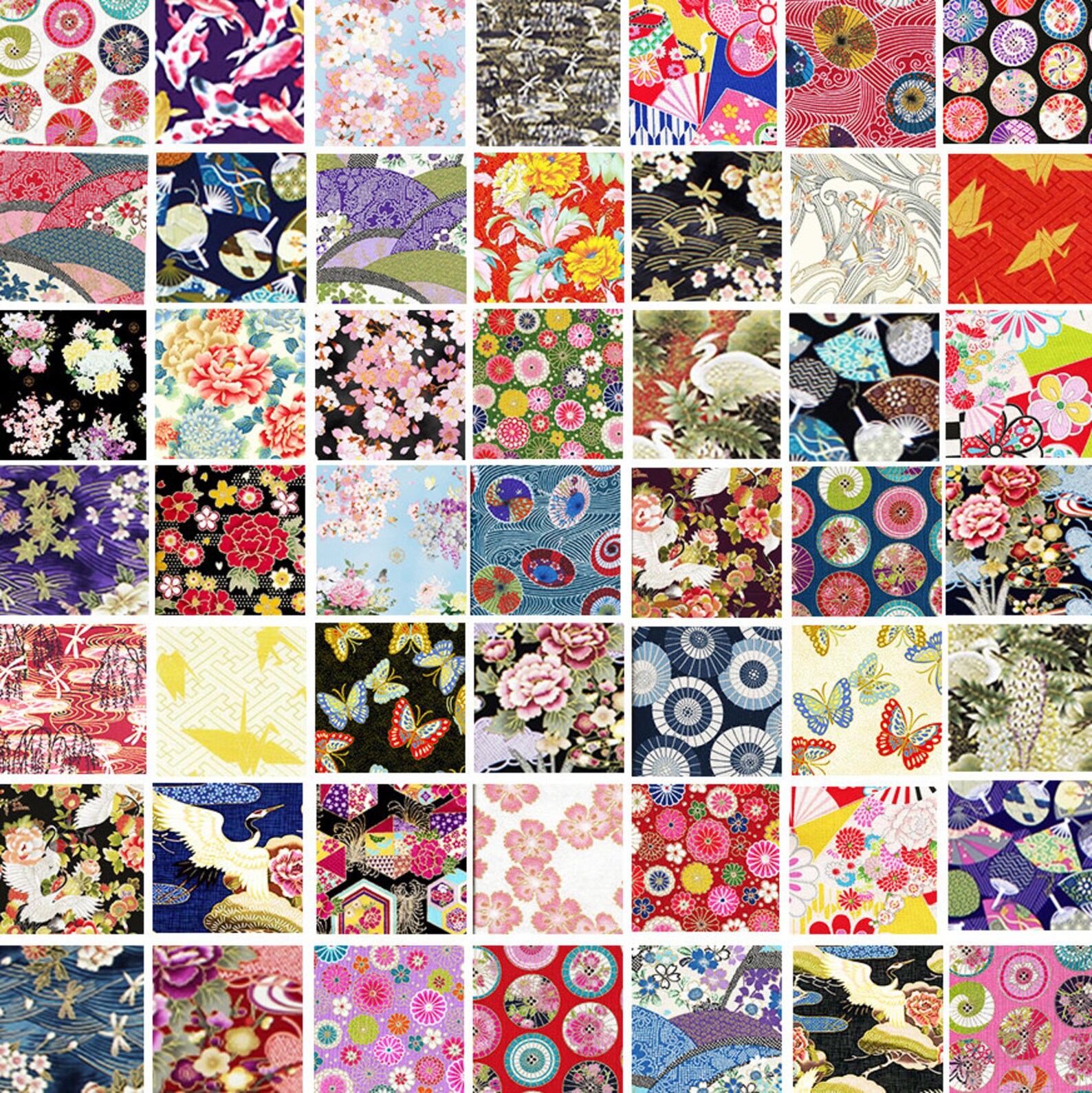 10 Fat Quarter Asian Japanese Quilt Fabric 2 1/2 Yards Etsy