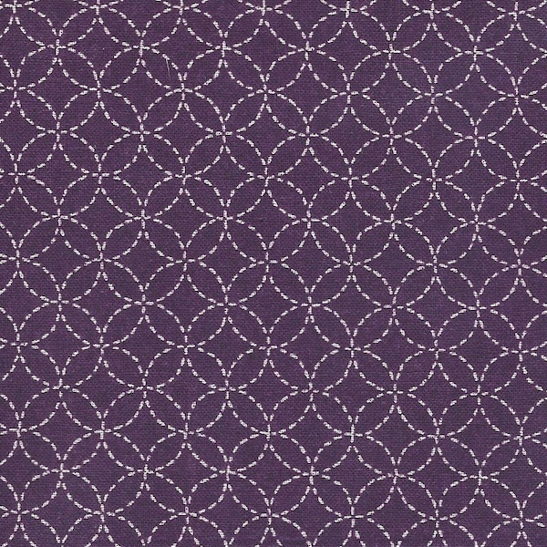 Interlocking Circles - Seven Treasures 'Shippou' Design in Purple