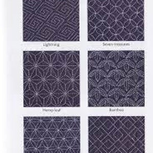 SASHIKO STARTER KIT: Sashiko Guide (Pippen), Fabric, Needles, Thread, Thimble, Threader/Cutter, Transfer Paper Bild 3