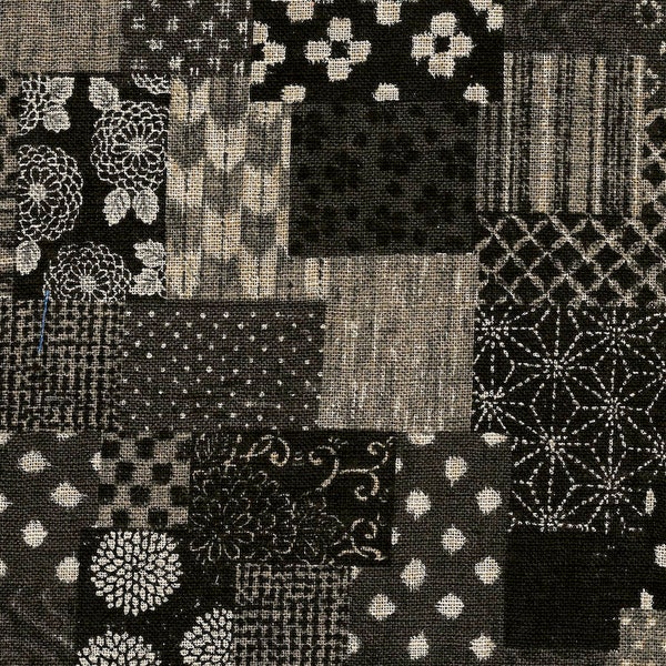 Espresso Black Patchwork - Homespun Japanese Traditional Fabric