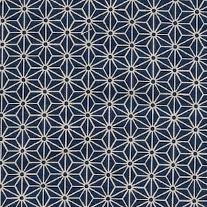 ASANOHA - NAVY BLUE Traditional Japanese Fabric