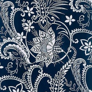 Gorgeous Flower Design - Indigo Japanese Fabric