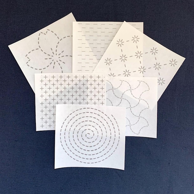 Patchwork Mending Slow Stitching Sashiko Boro Mending & Patchwork Kit #355D: 8 Piece ...