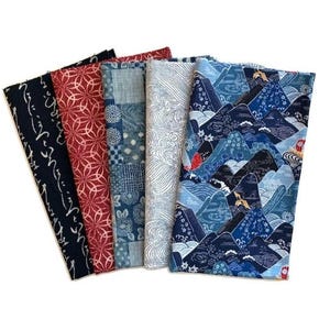 5 Traditional Japanese Designs - Fabric Bundle - #288