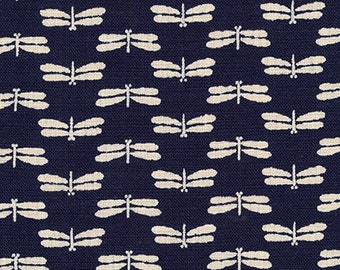 Dragonflies - Homespun Indigo Japanese Traditional Fabric