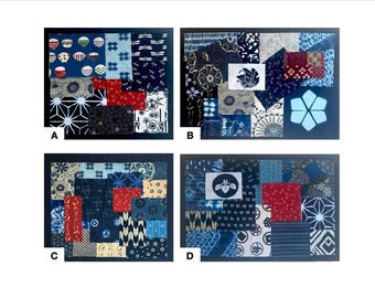 SPECIAL! 54 Mixed Boro Japanese Fabrics - 4 Collections -  Slow Stitching #430