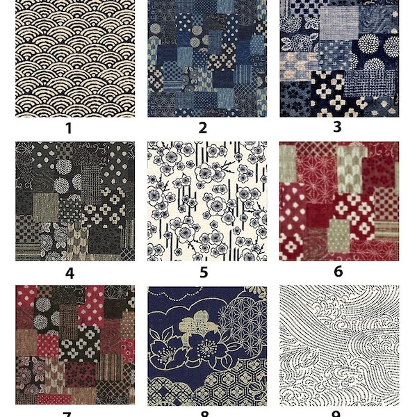 HOMESPUN Fat Quarter Asian Japanese Cotton Fabrics - 12 Selections