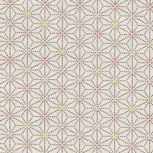 ASANOHA (Hemp) Design -  Cream Traditional Japanese Fabric
