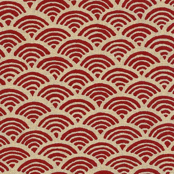 Hat Making & Hair Crafts Cotton fabric by the meter geometric wave pink