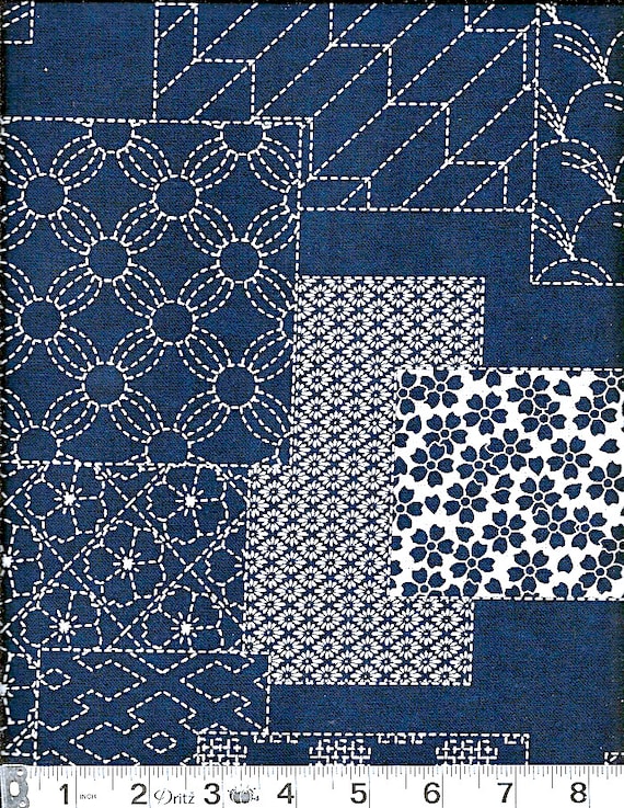 Indigo Sashiko Fabric, Sashiko Embroidery