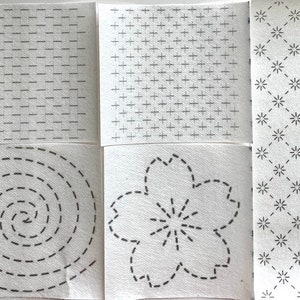 Slow Stitching Sashiko Boro Mending & Patchwork Kit: 10 Piece Fabric ...