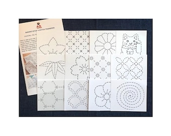Trasferimenti di motivi Stick 'n Stitch per ricamo Sashiko - #791