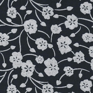 Blossom Design - Indigo Japanese Fabric