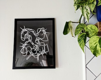 Framed 8" x 10" Carabiner Print