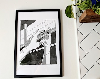 Framed Subway Hands Print