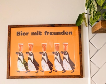 Framed Beer With Friends Print
