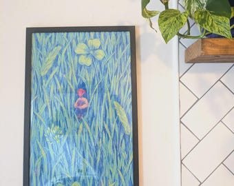 Framed Grassy Print