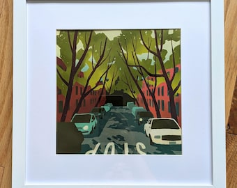 Framed 12" x 12" Brooklyn Print