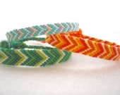 Colourful braided friendship bracelet.