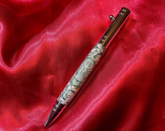 Handmade Shredded Money Pen with Eagle - Patriot Pen