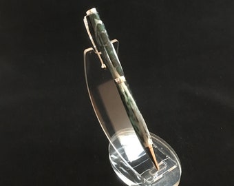 REAL Alligator Jawbone Pen - Dark Green - Handmade Pen