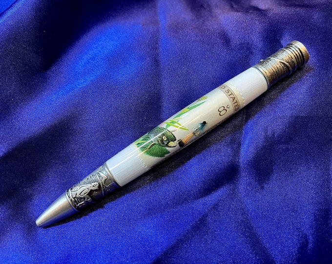 Fly Fishing Pen with Real Fly Cast in Acrylic