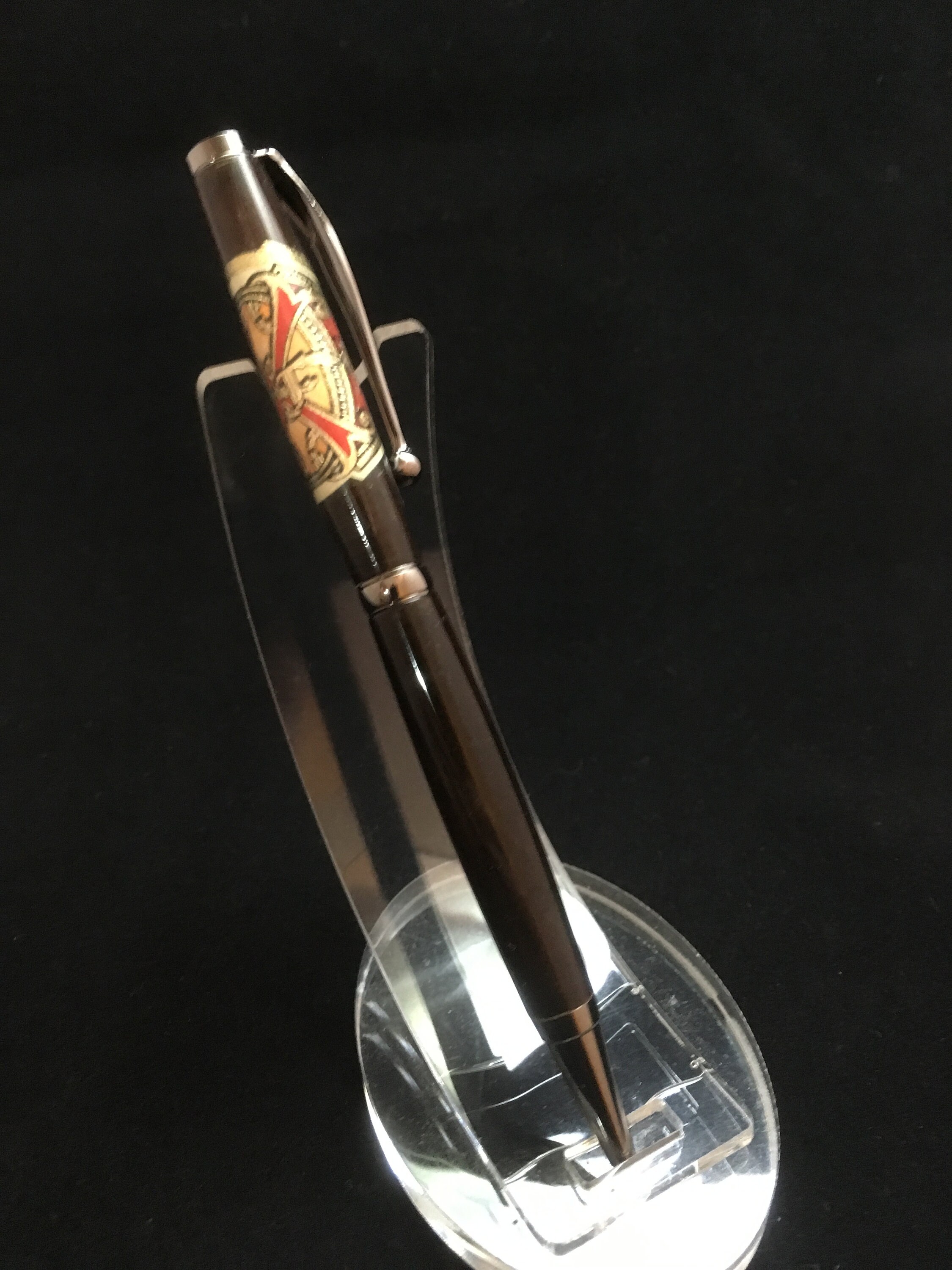 Cigar Pen with REAL Tobacco Leaf and Cigar Label Handmade Pen
