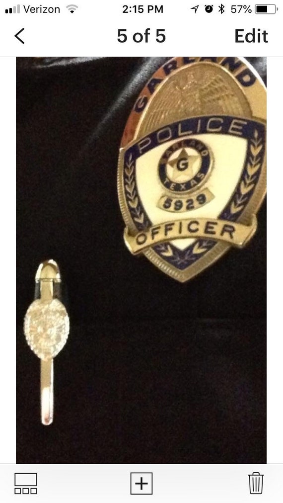 Thin Blue Line Police Officer Pen with Badge Clip
