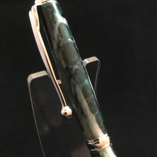 REAL Alligator Jawbone Pen - Dark Green - Handmade buying Pen