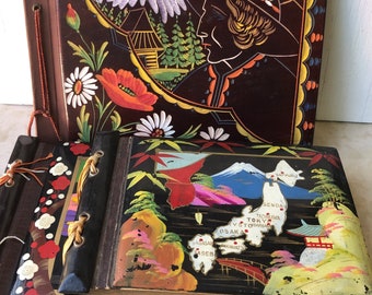 Vintage Photo Albums, 1950's Japanese Hand Painted Journal