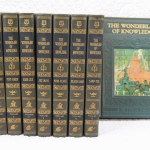 The Wonderland of Knowledge Pictorial Encyclopedia 1959, Each Volume Sold Separately, Journal, Antique Art Journal, Altered Book