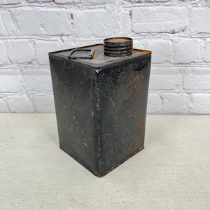 Vintage Metal Can. Old Industrial Solvent or Automotive Oil Can.  1906 Patent Date