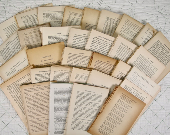 Vintage Book Text Bundle, 200, 400 or 600 Page Bundles from 25+ Old books