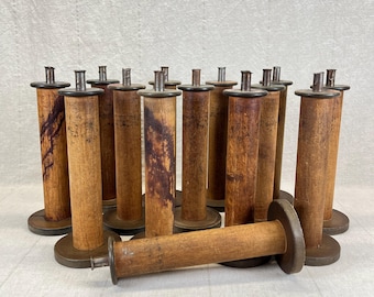Vintage Wood Thread Spool | Choose One | Rustic Farmhouse Decor | Antique Sewing Bobbin