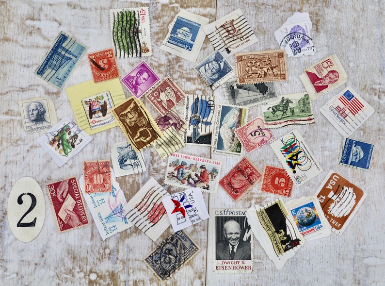 Vintage US Postage Stamps, Assorted Stamps, Choose Yours From Photos ...
