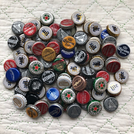 200 Bottle Caps Used Bottle Caps Rusty Metal Assemblage Etsy