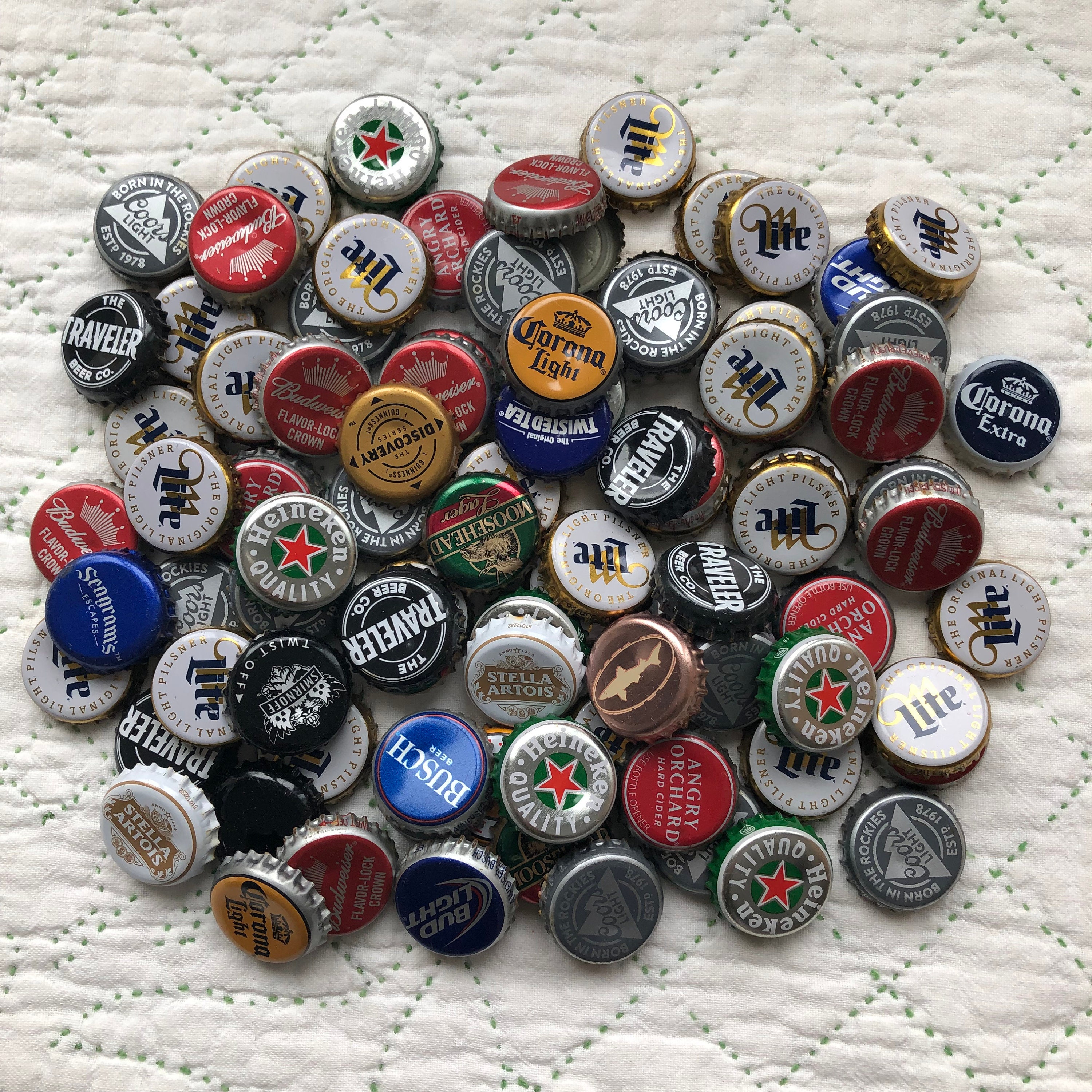200 Bottle Caps Used Bottle Caps Rusty Metal Assemblage Etsy