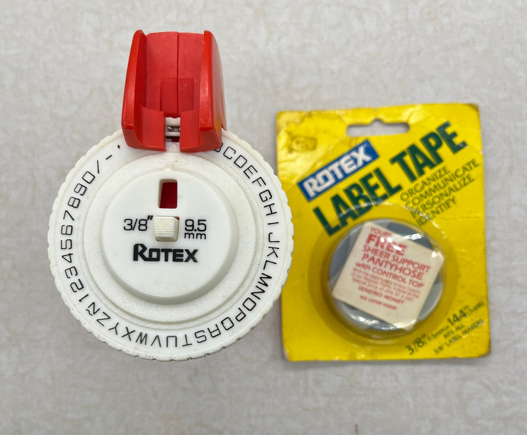 Vintage Label Maker Rotex 3/8 Embosser Extra Tape Etsy