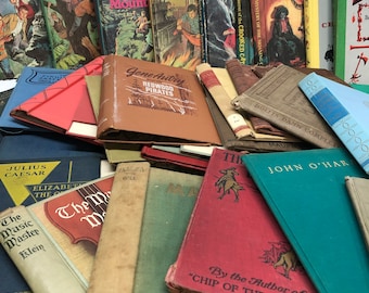 Vintage Book Cover Sets of 4, Randomly Chosen Vintage Book Covers, Great For Altered Book And Mixed Media Projects.