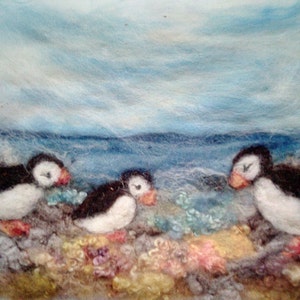 Needle Felting Kit - Puffins