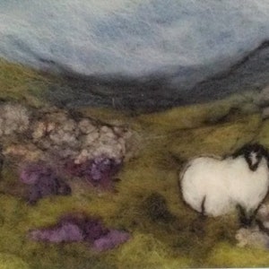 Needle Felting Kit Moorland. With hand dyed and natural coloured fleece image 1