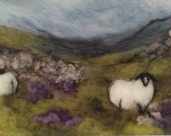Needle Felting Kit - Moorland. With hand dyed and natural coloured fleece