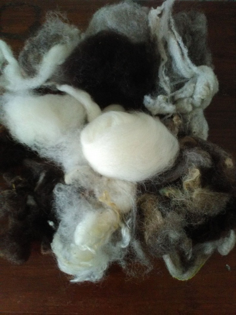 Needle Felting Kit Moorland. With hand dyed and natural coloured fleece image 4