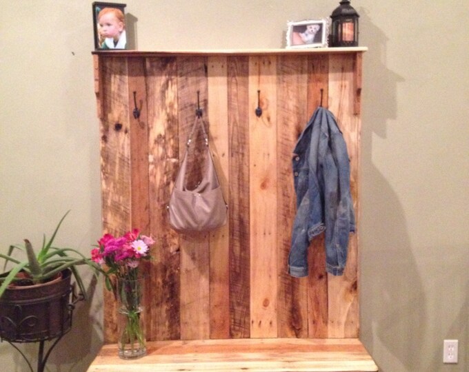 Custom Made to Order Reclaimed Pallet Wood Entryway Bench Etsy