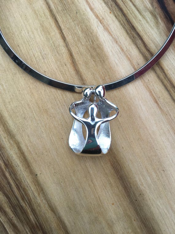 シルバーファミリーペンダント - Etsy 日本