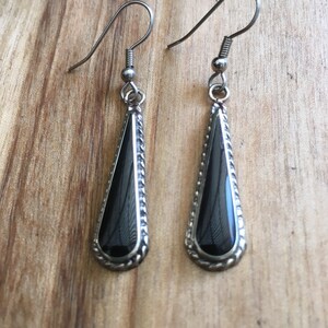 long Onyx Teardrop earring