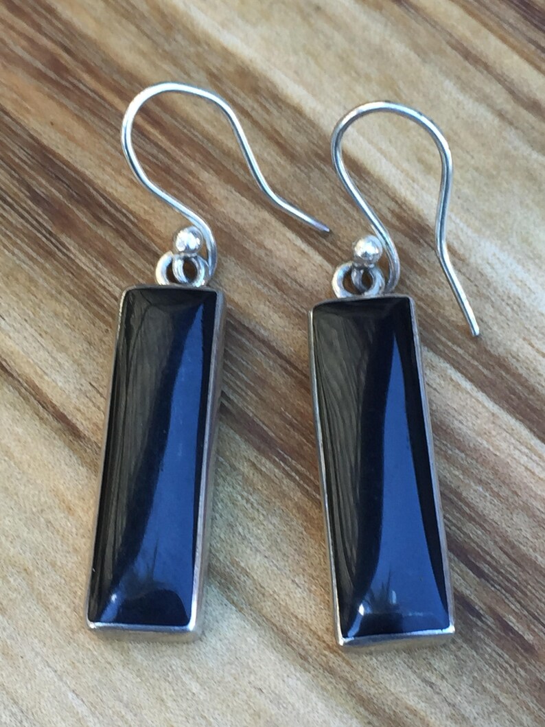 Elegant Onyx Sterling Silver Earrings