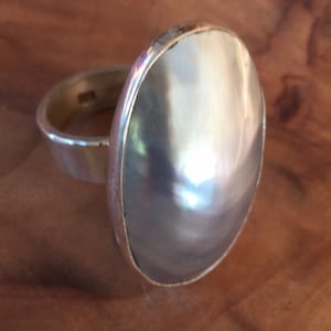 Blue Nautilus Sterling Silver Ring